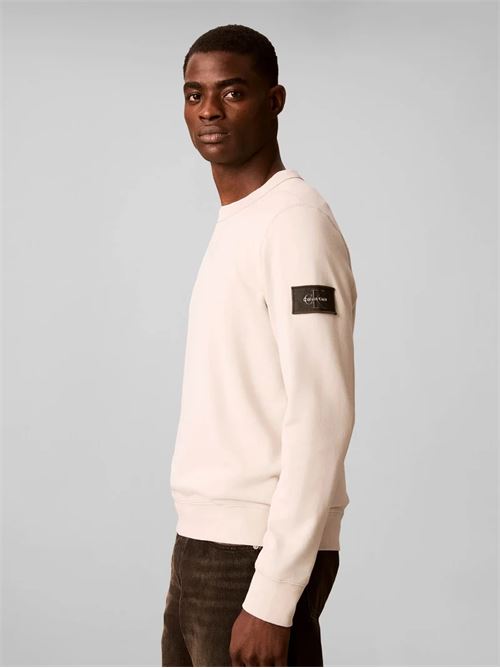 ls eu 350terry badge cn sweatshirt CALVIN KLEIN JEANS | LV04RJ200GPDJ